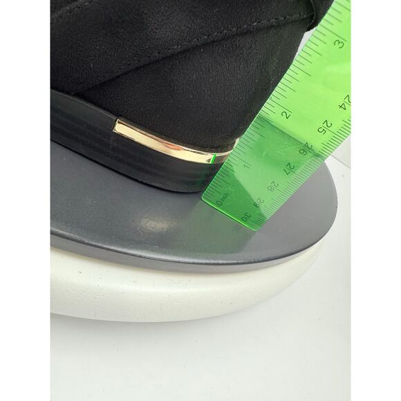 Nine West Andone 2 Over-The-Knee Boots Womens Sz 7M Wofe Calf Black Faux Suede - Picture 4 of 13